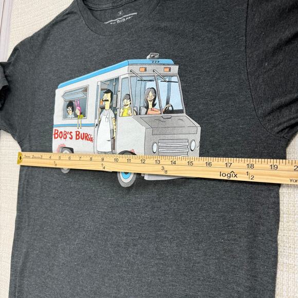 Bob's Burgers by Ripple Junction Graphic Tee Gray Size Medium - Picture 6 of 7